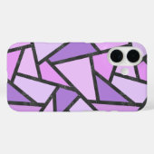Paarse gebrandschilderde glaspatroon Case-Mate iPhone case (Achterkant (horizontaal))