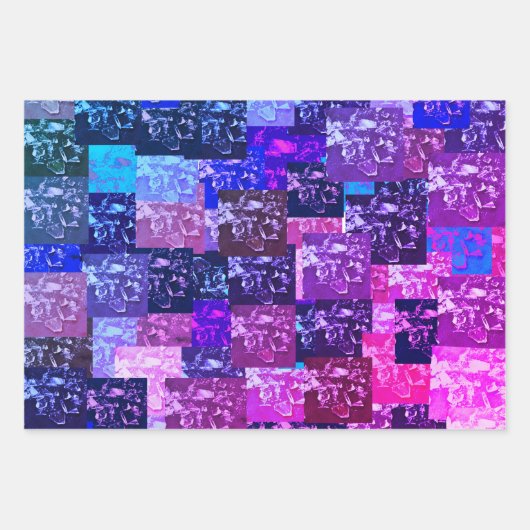 Paarse Gebroken-Made Verpakkingsdocument Inpakpapier Vel (Voorkant 3)