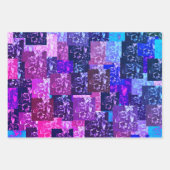 Paarse Gebroken-Made Verpakkingsdocument Inpakpapier Vel (Voorkant)