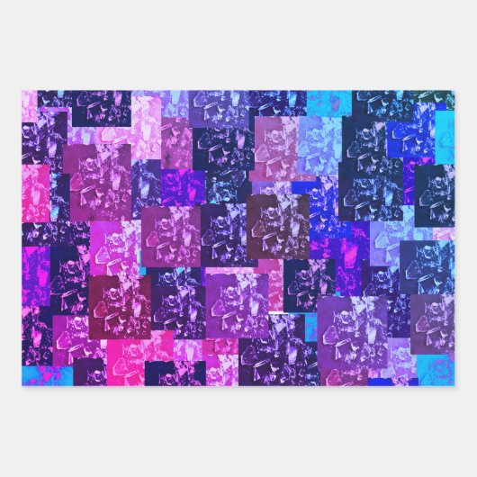 Paarse Gebroken-Made Verpakkingsdocument Inpakpapier Vel (Voorkant)