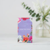Paarse gebundelde Floral Pop Moderne Visitekaartje (Staand voorkant)
