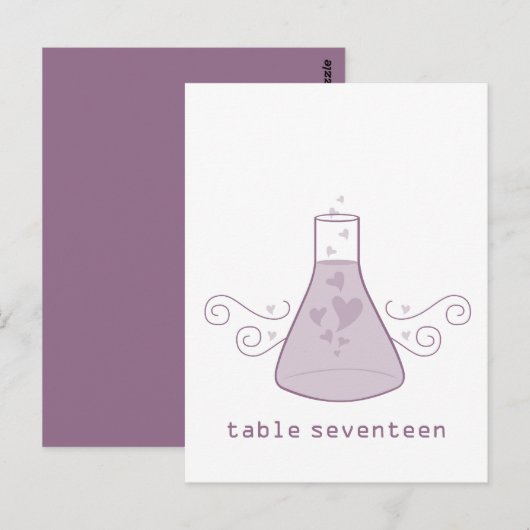 Paarse gebundelde scheikunde Briefkaart (Voorkant / Achterkant)