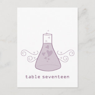 Paarse gebundelde scheikunde Briefkaart