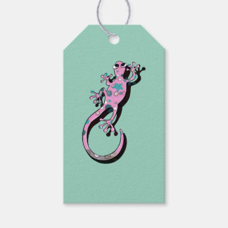 Paarse Gecko – Exotisch & Kleurrijk Cadeaulabel