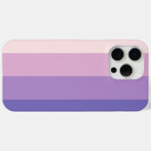 Paarse gedempte verticale streepjes Case-Mate iPhone case (Achterkant (horizontaal))