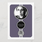 paarse gedenkkaarten programmakaart (Voorkant)