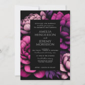 Paarse gedurfde bloem met QR-code Kaart (Voorkant)