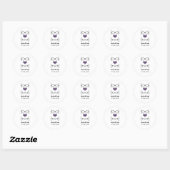 Paarse Geeky Glasses Wedding Stickers (Vel)