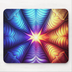 Paarse geel blauw Lyapunov fractal Muismat