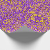   paarse geel bloemmotief cadeaupapier (Hoek)