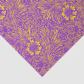   paarse geel bloemmotief tissuepapier (Detail)