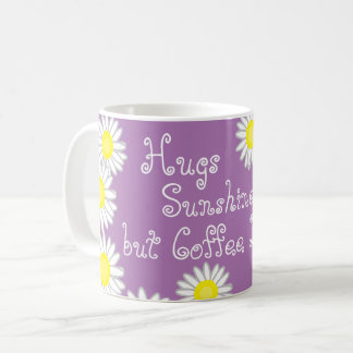 Paarse Geel en Wit Daisy Fun Gezegde Koffiemok