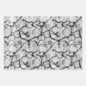 Paarse & Geel & Grijs Marmeren Patroon Elegant Inpakpapier Vel (Voorkant 3)