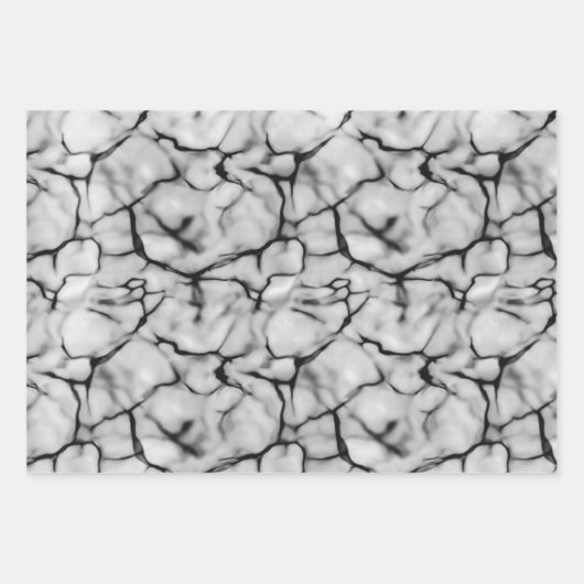 Paarse & Geel & Grijs Marmeren Patroon Elegant Inpakpapier Vel (Voorkant 3)