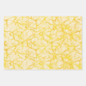 Paarse & Geel & Grijs Marmeren Patroon Elegant Inpakpapier Vel (Voorkant 2)