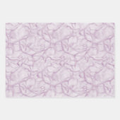 Paarse & Geel & Grijs Marmeren Patroon Elegant Inpakpapier Vel (Voorkant)