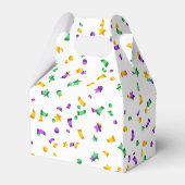 Paarse geel groen Mardi Gras fleur de lis Bedankdoosjes (Achterkant)