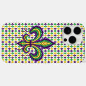 Paarse geel groen Mardi Gras fleur de lis Case-Mate iPhone Case (Achterkant (horizontaal))