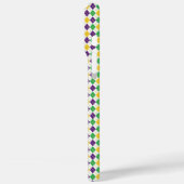 Paarse geel groen Mardi Gras fleur de lis Case-Mate iPhone Case (Achterkant / Links)