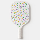 Paarse geel groen Mardi Gras fleur de lis Pickleball Paddle (Achterkant)