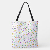 Paarse geel groen Mardi Gras fleur de lis Tote Bag (Achterkant)
