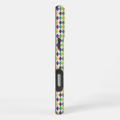 Paarse geel groene Mardi Gras fleur de lis iPhone Hoesje (Rechterkant)
