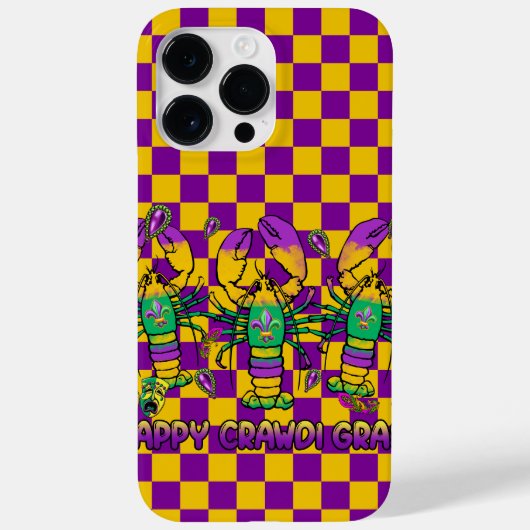 PAARSE GEEL GROENE MARDI GRAS LOBSTERS Case-Mate iPhone CASE (Achterkant)
