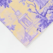 paarse geel Toile de Joy Fleece Deken (Hoek)