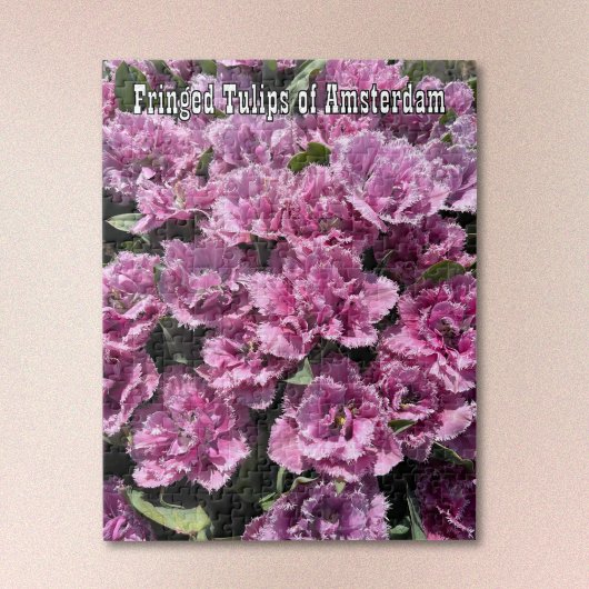 Paarse Gefranjerde Tulpen van Amsterdam Legpuzzel