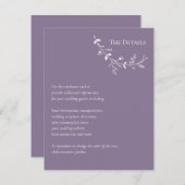 Paarse gegevens over de wijnstok met schuifwiel informatiekaartje (Voorkant / Achterkant)