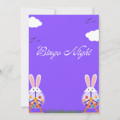 Paarse Geïllustreerde Uitnodiging voor Pasen Bingo (Achterkant)