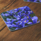 Paarse geïsoleerde Irisse Floral Bier Onderzetter