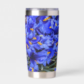 Paarse geïsoleerde Irisse Floral Drinkbeker (Achterkant)