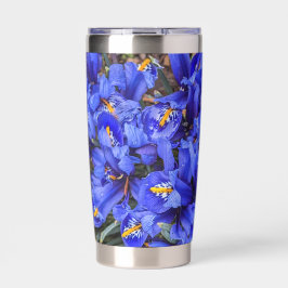 Paarse geïsoleerde Irisse Floral Drinkbeker
