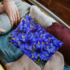 Paarse geïsoleerde Irisse Floral Etui