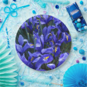 Paarse geïsoleerde Irisse Floral Papieren Bordje (Feest)