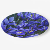 Paarse geïsoleerde Irisse Floral Papieren Bordje (Gekanteld)