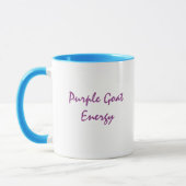 Paarse Geit Energie Grappige Aangepaste Tekst Mok (Links)