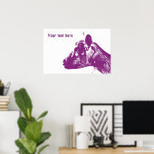 Paarse geit Poster (Thuiskantoor)