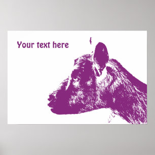 Paarse geit Poster