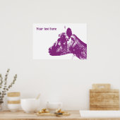 Paarse geit Poster (Keuken)