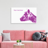 Paarse geitenomwikkeld canvas (Insitu (Woonkamer))