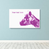 Paarse geitenomwikkeld canvas afdruk (Insitu (Houten vloer))