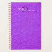 Paarse geitenvacht typografie Monogram Planner (Voorkant)