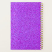 Paarse geitenvacht typografie Monogram Planner (Achterkant)