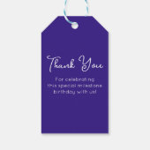 Paarse gejuich voor 55 jaar 55ste verjaardag cadeaulabel (Achterkant)