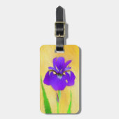 Paarse gekaarde irisschilderingen - Kute Original  Bagagelabel (Voorkant verticaal)