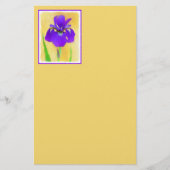Paarse gekaarde irisschilderingen - Kute Original Briefpapier (Voorkant)