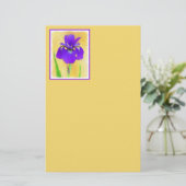 Paarse gekaarde irisschilderingen - Kute Original Briefpapier (Staand voorkant)