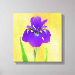 Paarse gekaarde irisschilderingen - Kute Original Canvas Afdruk